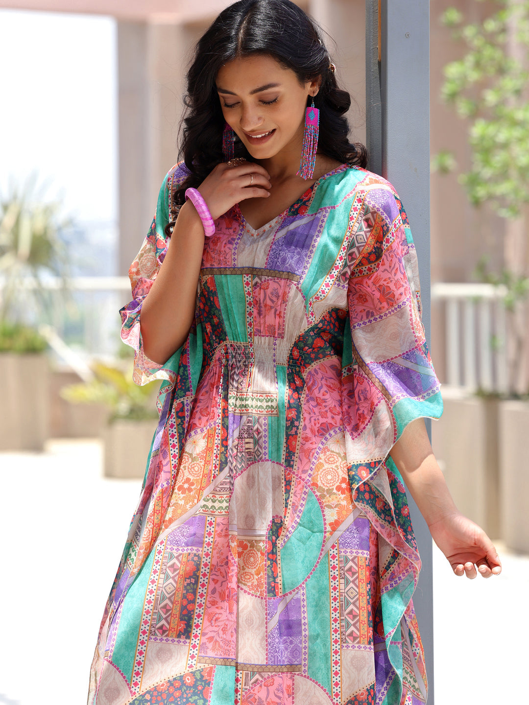 Multicoloured Printed Chiffon Co-Ords 1