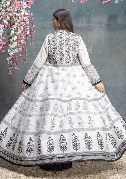 SANJEV MARWAAHA Ivory Hand Block Print Jacket Set