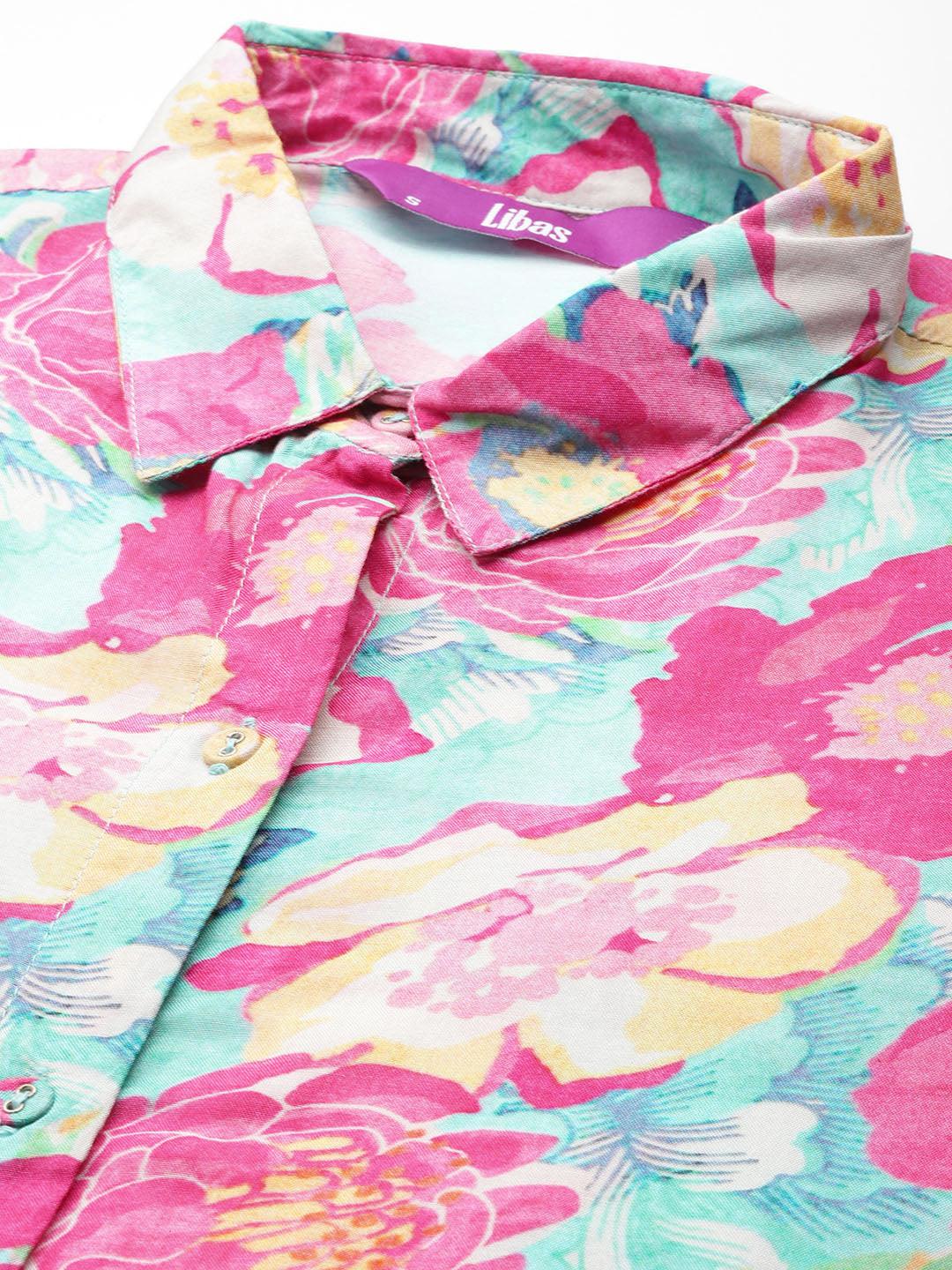 Pink Printed Cotton Co-Ords